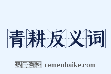 青耕反义词是什么意思的图片